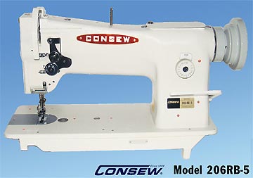 CONSEW 744R10 Extra Heavy Duty Single Needle Walking Foot Sewing Machine  with JUMBO Bobbin